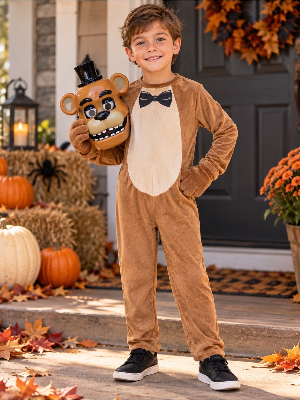 Freddy Bear FNAF Costume 4 Piece Set Size Small (6-8 years old)